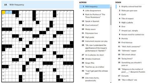 NYT Crossword Answers for Jan. 25, 2024 .